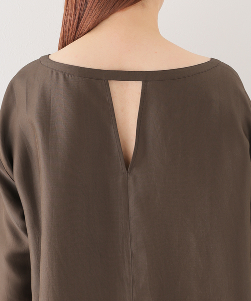 EMILY WEEK（エミリーウィーク）の「【LALAVIE/ララヴィ】Silk Cupro Long Sleeve Pullover（Tシャツ/カットソー・レディース・ブラック/ブラウン・FREE）」の5枚目の写真