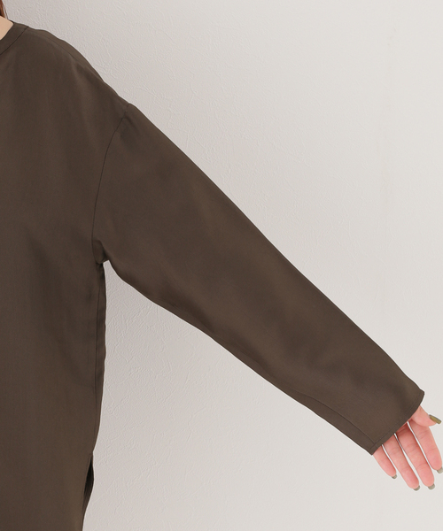 EMILY WEEK（エミリーウィーク）の「【LALAVIE/ララヴィ】Silk Cupro Long Sleeve Pullover（Tシャツ/カットソー・レディース・ブラック/ブラウン・FREE）」の14枚目の写真