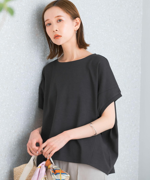 URBAN RESEARCH ROSSO（アーバンリサーチロッソ）の「『UR TECH ひやサラクール』ドルマンスリーブプルオーバー（Tシャツ/カットソー・レディース・グレー系その他/グリーン系その他/チャコールグレー・FREE）」の2枚目の写真