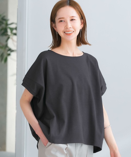 URBAN RESEARCH ROSSO（アーバンリサーチロッソ）の「『UR TECH ひやサラクール』ドルマンスリーブプルオーバー（Tシャツ/カットソー・レディース・グレー系その他/グリーン系その他/チャコールグレー・FREE）」の9枚目の写真