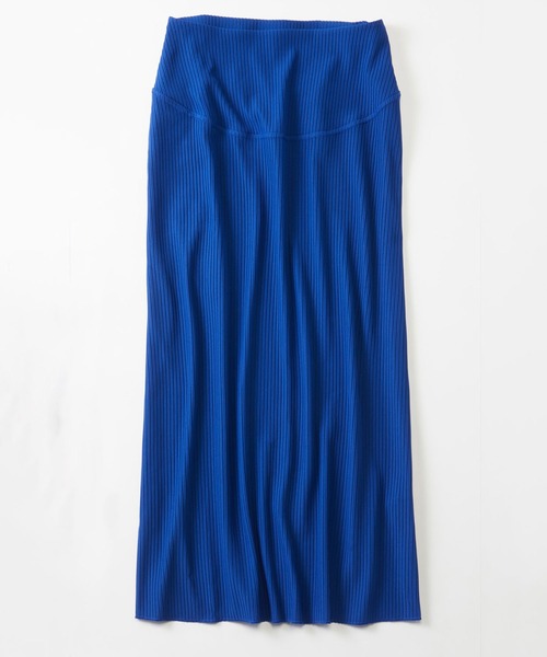 フェリシモMama（フェリシモママ）の「【旧品番】Ｍｏｒｅｄｄｅ　リップルカットソー素材がらくちんきれいな　産前産後使えるＩラインスカート（マタニティウェア/グッズ・レディース・ブラック/ブルー/チャコールグレー/アイボリー・SMALL/MEDIUM/LARGE/X-LARGE/XX-LARGE）」の18枚目の写真