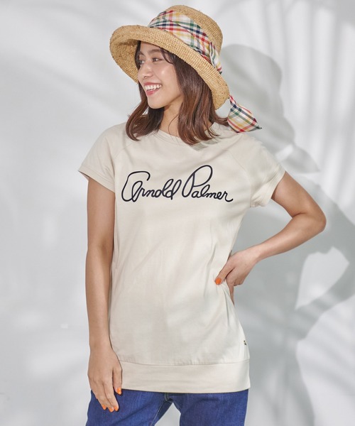 Arnold Palmer（アーノルドパーマー）の「雑材 リボン ハット（ハット・レディース・ベージュ系その他/ブラウン/ブルー系その他・F）」の2枚目の写真