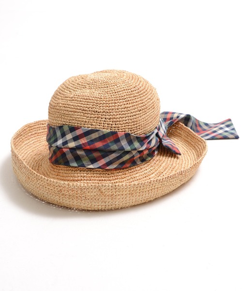 Arnold Palmer（アーノルドパーマー）の「雑材 リボン ハット（ハット・レディース・ベージュ系その他/ブラウン/ブルー系その他・F）」の3枚目の写真