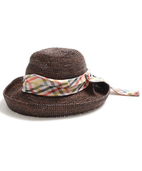 Arnold Palmer（アーノルドパーマー）の「雑材 リボン ハット（ハット・レディース・ベージュ系その他/ブラウン/ブルー系その他・F）」の5枚目の写真