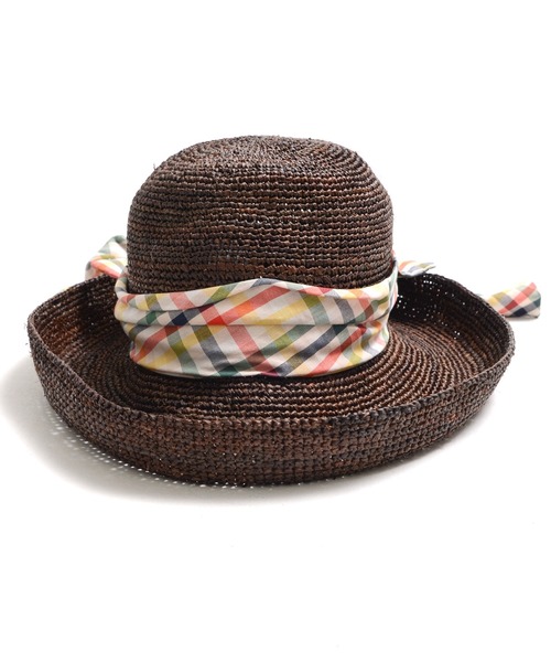 Arnold Palmer（アーノルドパーマー）の「雑材 リボン ハット（ハット・レディース・ベージュ系その他/ブラウン/ブルー系その他・F）」の6枚目の写真