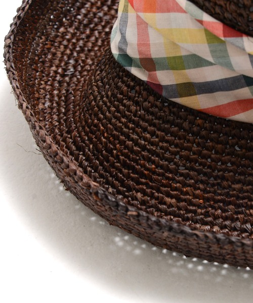 Arnold Palmer（アーノルドパーマー）の「雑材 リボン ハット（ハット・レディース・ベージュ系その他/ブラウン/ブルー系その他・F）」の9枚目の写真