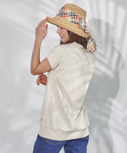 Arnold Palmer（アーノルドパーマー）の「雑材 リボン ハット（ハット・レディース・ベージュ系その他/ブラウン/ブルー系その他・F）」の14枚目の写真