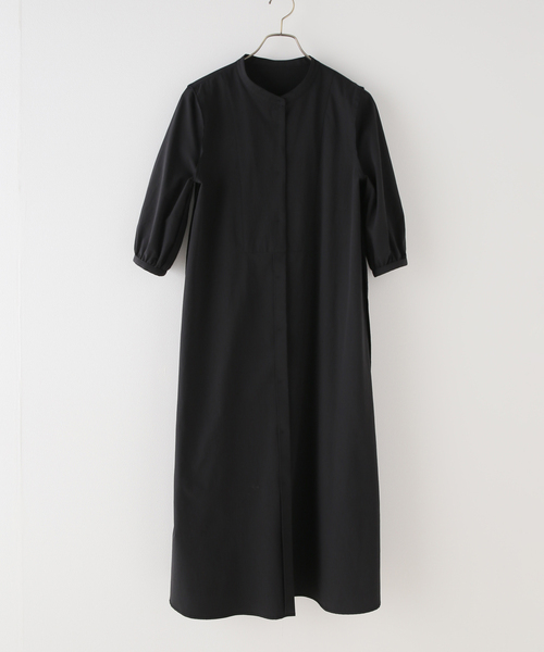 La TOTALITE(ラトータリテ)の「バックタックハーフスリーブシャツワンピース(シャツワンピース・レディース・ブラック/ベージュ/ネイビー・36/38)」の11枚目の写真