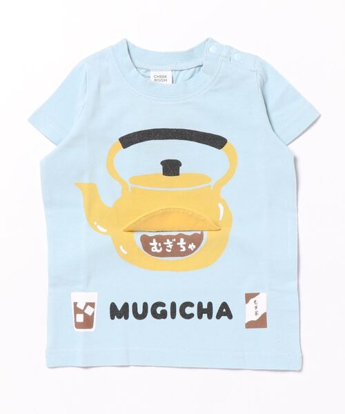 CHEEK ROOM（チークルーム）の「チークルーム むぎちゃTシャツ（Tシャツ/カットソー・キッズ・オフホワイト/サックスブルー・130cm/110cm/120cm/80ｃｍ/100cm/90cm）」の4枚目の写真