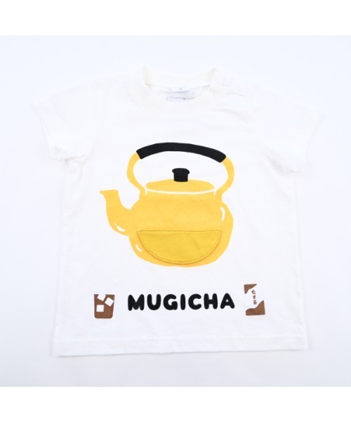 CHEEK ROOM（チークルーム）の「チークルーム むぎちゃTシャツ（Tシャツ/カットソー・キッズ・オフホワイト/サックスブルー・130cm/110cm/120cm/80ｃｍ/100cm/90cm）」の2枚目の写真