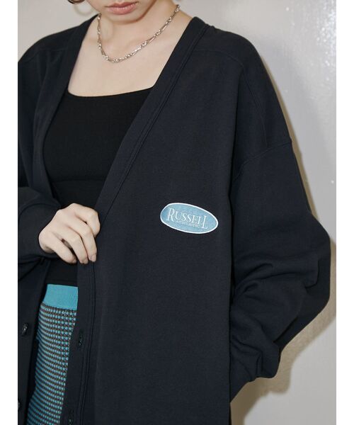 Russell Athletic(ラッセルアスレティック)の「【RUSSELL ATHLETIC×EMODA】ルーズオーバーカーディガン(カーディガン/ボレロ・レディース・ホワイト/ブラック/グレー・FREE)」の14枚目の写真
