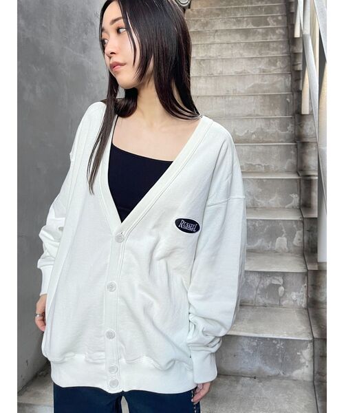 Russell Athletic(ラッセルアスレティック)の「【RUSSELL ATHLETIC×EMODA】ルーズオーバーカーディガン(カーディガン/ボレロ・レディース・ホワイト/ブラック/グレー・FREE)」の22枚目の写真