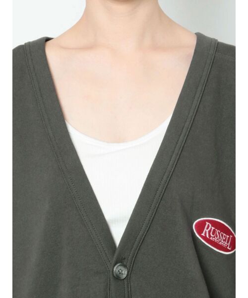 Russell Athletic(ラッセルアスレティック)の「【RUSSELL ATHLETIC×EMODA】ルーズオーバーカーディガン(カーディガン/ボレロ・レディース・ホワイト/ブラック/グレー・FREE)」の6枚目の写真