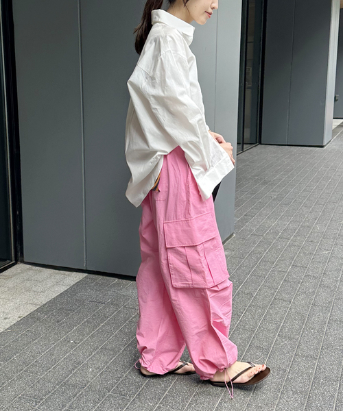 Oriens JOURNAL STANDARD（オリエンス ジャーナルスタンダード）の「ボーイズワイドカーゴパンツ（カーゴパンツ・レディース・ホワイト/ネイビー/ピンク・SMALL/MEDIUM）」の15枚目の写真