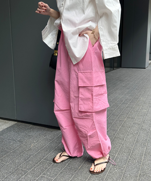 Oriens JOURNAL STANDARD（オリエンス ジャーナルスタンダード）の「ボーイズワイドカーゴパンツ（カーゴパンツ・レディース・ホワイト/ネイビー/ピンク・SMALL/MEDIUM）」の14枚目の写真