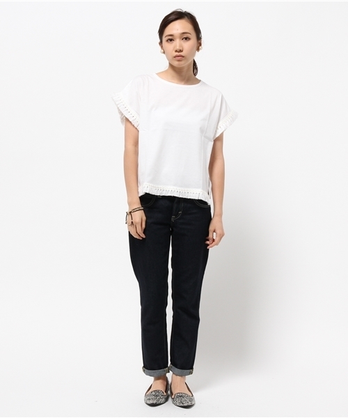 P5307P▼バイオレットルーム エディットフォールル購入 春夏 ロングプリーツスカート 36▼rb EDIT. FOR LULU（エディットフォールル）の「◇VIOLETTE ROOM フリンジ