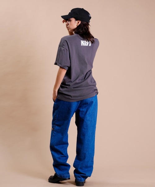   Jeans - ビッグロゴ Tシャツ ビッグロゴオーバーサイズコットンストレッチTシャツ（BK