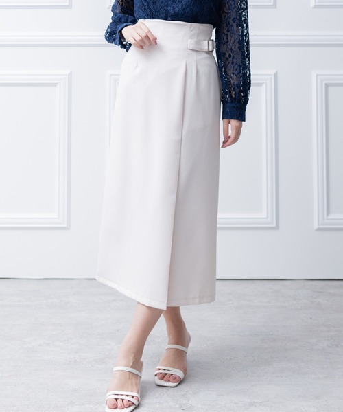 clear（クリア）の「ウエストベルトタイトスカート（スカート・レディース・アイボリー/ピンク/サックスブルー・M/S）」の2枚目の写真