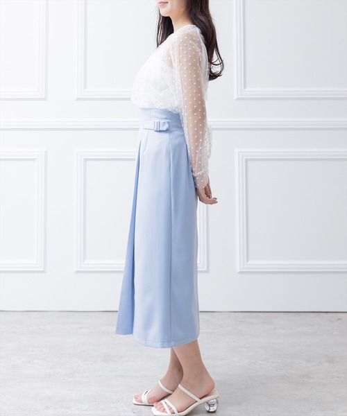 clear（クリア）の「ウエストベルトタイトスカート（スカート・レディース・アイボリー/ピンク/サックスブルー・M/S）」の21枚目の写真