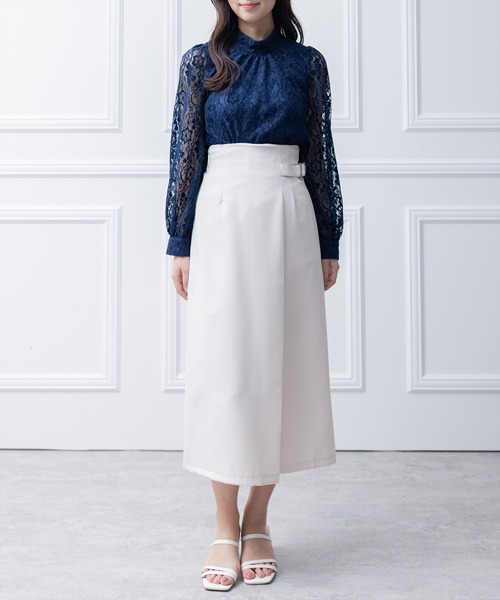 clear（クリア）の「ウエストベルトタイトスカート（スカート・レディース・アイボリー/ピンク/サックスブルー・M/S）」の19枚目の写真