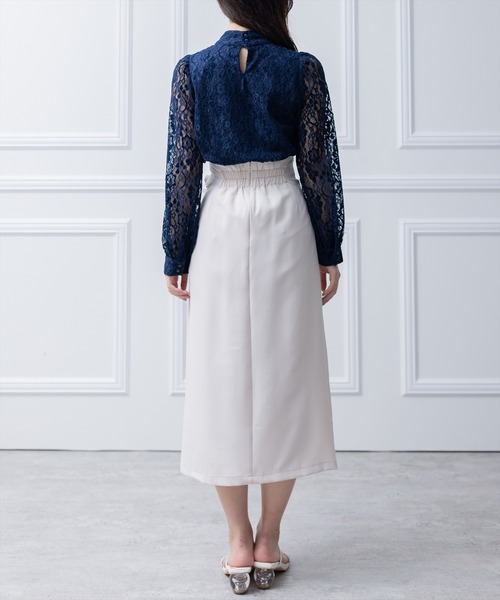 clear（クリア）の「ウエストベルトタイトスカート（スカート・レディース・アイボリー/ピンク/サックスブルー・M/S）」の15枚目の写真