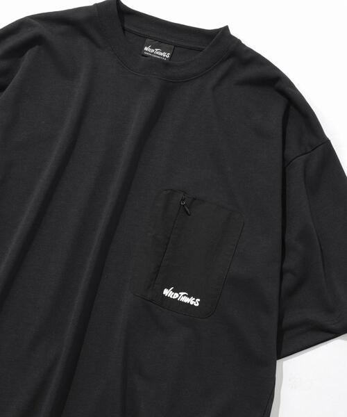 WILD THINGS(ワイルドシングス)の「WILD THINGS(ワイルドシングス)別注ポケットTシャツ(Tシャツ/カットソー・メンズ・ベージュ/ブラック・S/M/XL/L)」の2枚目の写真