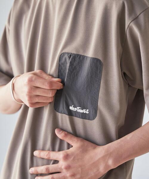 WILD THINGS(ワイルドシングス)の「WILD THINGS(ワイルドシングス)別注ポケットTシャツ(Tシャツ/カットソー・メンズ・ベージュ/ブラック・S/M/XL/L)」の8枚目の写真