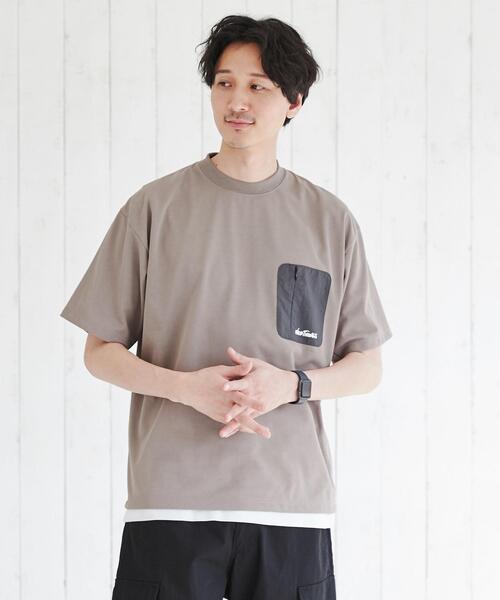 WILD THINGS(ワイルドシングス)の「WILD THINGS(ワイルドシングス)別注ポケットTシャツ(Tシャツ/カットソー・メンズ・ベージュ/ブラック・S/M/XL/L)」の3枚目の写真