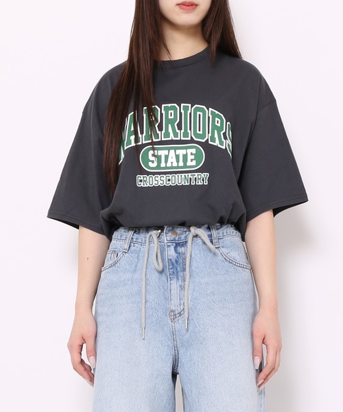 WOND(ウォンド)の「WARRIORS Tシャツ(Tシャツ/カットソー・レディース・スミクロ/グリーン・FREE)」の1枚目の写真