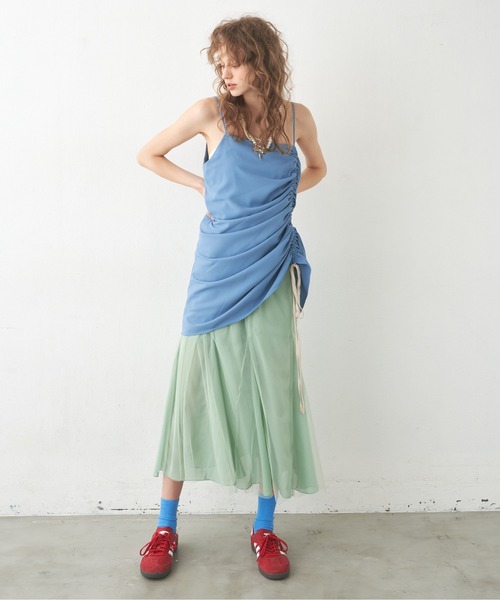 LA BELLE ETUDE（ラベルエチュード）の「ドロストキャミマーメイドワンピース（ワンピース・レディース・パープル/その他/ブラック・0/1）」の16枚目の写真