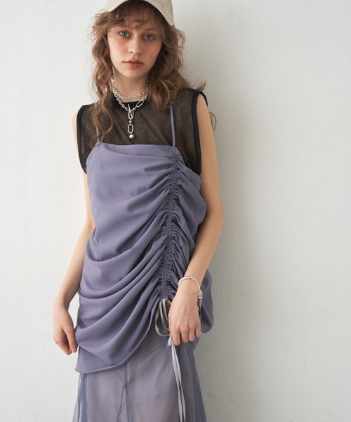 LA BELLE ETUDE（ラベルエチュード）の「ドロストキャミマーメイドワンピース（ワンピース・レディース・パープル/その他/ブラック・0/1）」の9枚目の写真