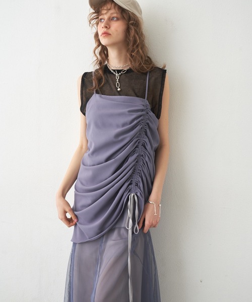 LA BELLE ETUDE（ラベルエチュード）の「ドロストキャミマーメイドワンピース（ワンピース・レディース・パープル/その他/ブラック・0/1）」の10枚目の写真