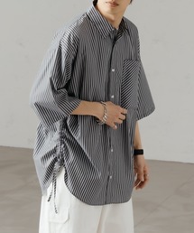 epnok | シャーリングストライプルーズシャツ(シャツ/ブラウス)