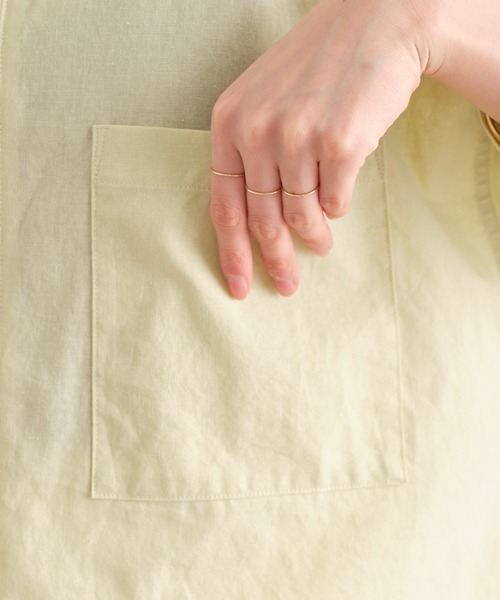 Omekashi（オメカシ）の「リネンジップシャツ（シャツ/ブラウス・レディース・ピンク/ライム/オフホワイト・FREE）」の19枚目の写真