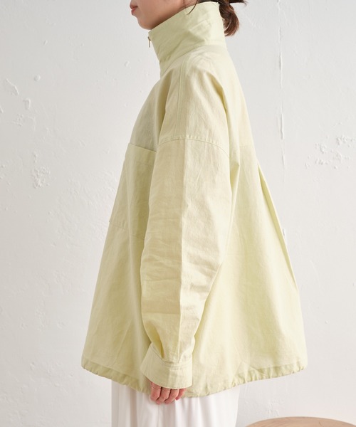 Omekashi（オメカシ）の「リネンジップシャツ（シャツ/ブラウス・レディース・ピンク/ライム/オフホワイト・FREE）」の17枚目の写真