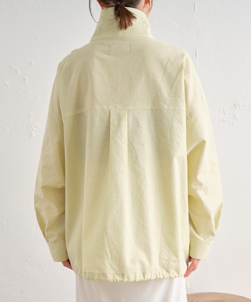 Omekashi（オメカシ）の「リネンジップシャツ（シャツ/ブラウス・レディース・ピンク/ライム/オフホワイト・FREE）」の18枚目の写真