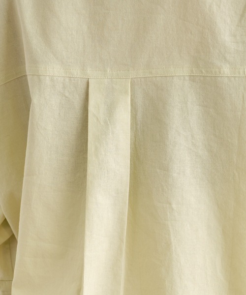 Omekashi（オメカシ）の「リネンジップシャツ（シャツ/ブラウス・レディース・ピンク/ライム/オフホワイト・FREE）」の21枚目の写真