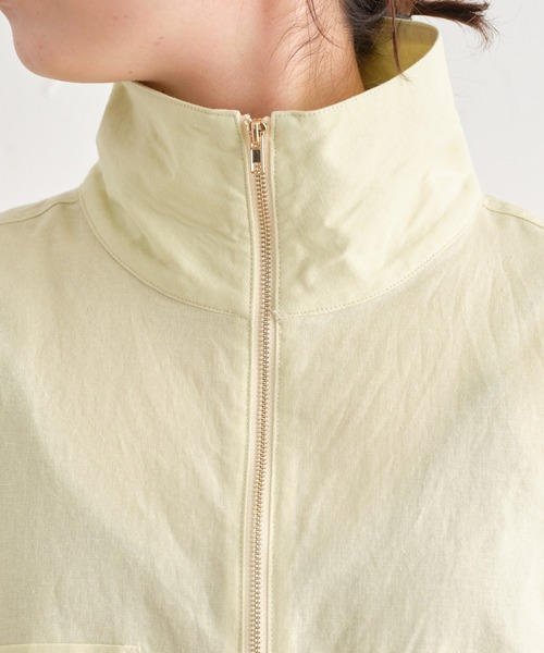 Omekashi（オメカシ）の「リネンジップシャツ（シャツ/ブラウス・レディース・ピンク/ライム/オフホワイト・FREE）」の22枚目の写真