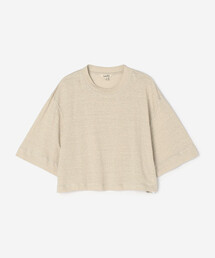 UNFIL | unfil | リネンジャージー クロップドTシャツ WOMEN(Tシャツ/カットソー)