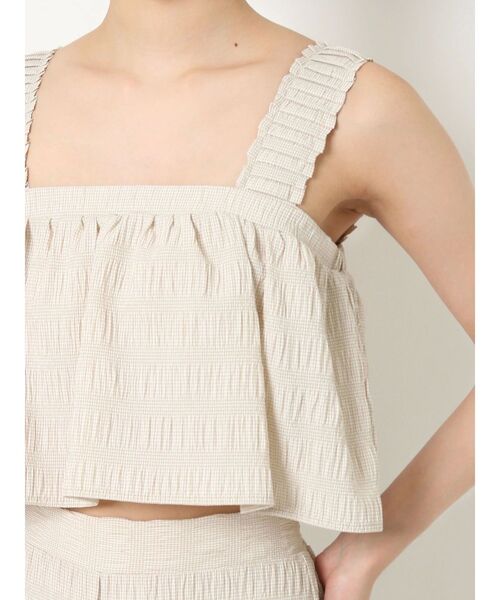 RESEXXY（リゼクシー）の「シャーリングブラウス【セットアップ着用可能】（シャツ/ブラウス・レディース・ベージュ/ホワイト/ブラック・FREE）」の7枚目の写真