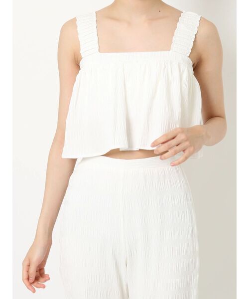 RESEXXY（リゼクシー）の「シャーリングブラウス【セットアップ着用可能】（シャツ/ブラウス・レディース・ベージュ/ホワイト/ブラック・FREE）」の13枚目の写真