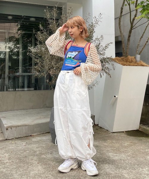 HELLO.SANFRANCISCO（ハローサンフランシスコ）の「【HELLO.SANFRANCISCO/ハローサンフランシスコ】フラワーレース配色ボレロ（カーディガン/ボレロ・レディース・ホワイト・FREE）」の4枚目の写真