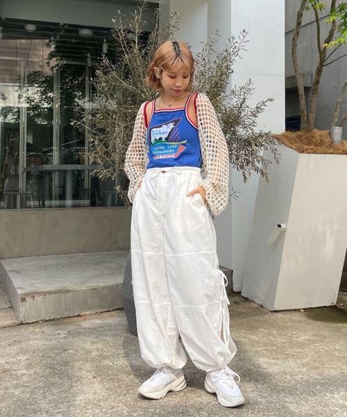 HELLO.SANFRANCISCO（ハローサンフランシスコ）の「【HELLO.SANFRANCISCO/ハローサンフランシスコ】フラワーレース配色ボレロ（カーディガン/ボレロ・レディース・ホワイト・FREE）」の3枚目の写真