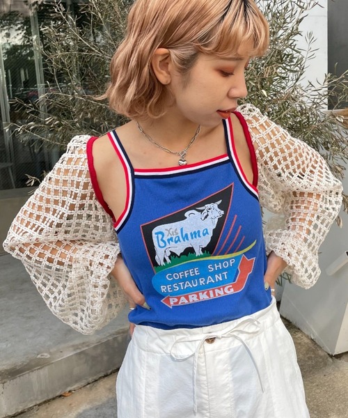 HELLO.SANFRANCISCO（ハローサンフランシスコ）の「【HELLO.SANFRANCISCO/ハローサンフランシスコ】フラワーレース配色ボレロ（カーディガン/ボレロ・レディース・ホワイト・FREE）」の10枚目の写真