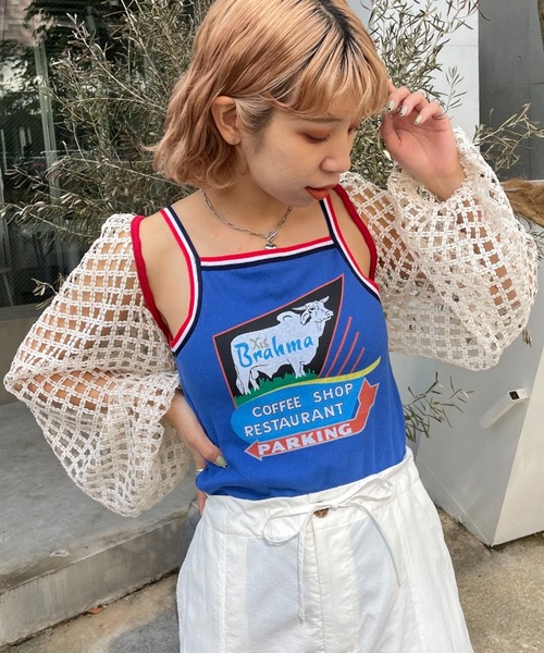 HELLO.SANFRANCISCO（ハローサンフランシスコ）の「【HELLO.SANFRANCISCO/ハローサンフランシスコ】フラワーレース配色ボレロ（カーディガン/ボレロ・レディース・ホワイト・FREE）」の9枚目の写真