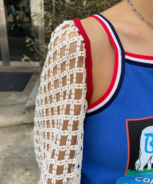 HELLO.SANFRANCISCO（ハローサンフランシスコ）の「【HELLO.SANFRANCISCO/ハローサンフランシスコ】フラワーレース配色ボレロ（カーディガン/ボレロ・レディース・ホワイト・FREE）」の15枚目の写真