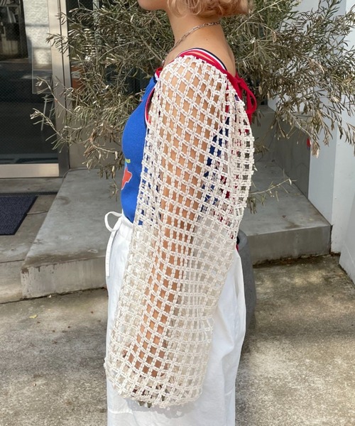 HELLO.SANFRANCISCO（ハローサンフランシスコ）の「【HELLO.SANFRANCISCO/ハローサンフランシスコ】フラワーレース配色ボレロ（カーディガン/ボレロ・レディース・ホワイト・FREE）」の13枚目の写真