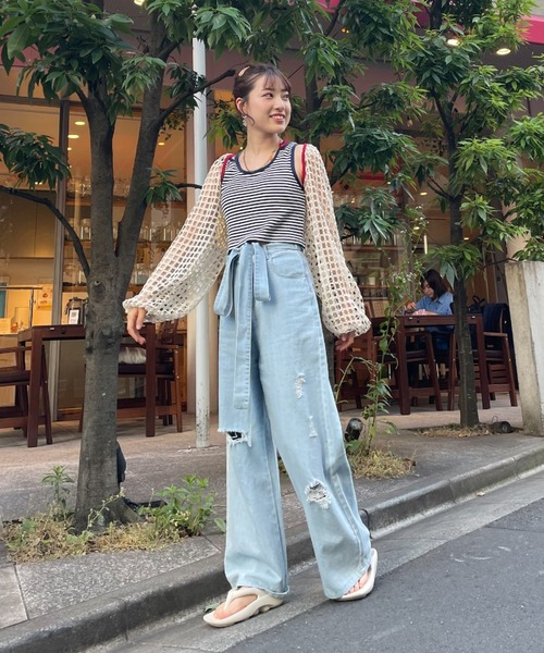 HELLO.SANFRANCISCO（ハローサンフランシスコ）の「【HELLO.SANFRANCISCO/ハローサンフランシスコ】フラワーレース配色ボレロ（カーディガン/ボレロ・レディース・ホワイト・FREE）」の20枚目の写真