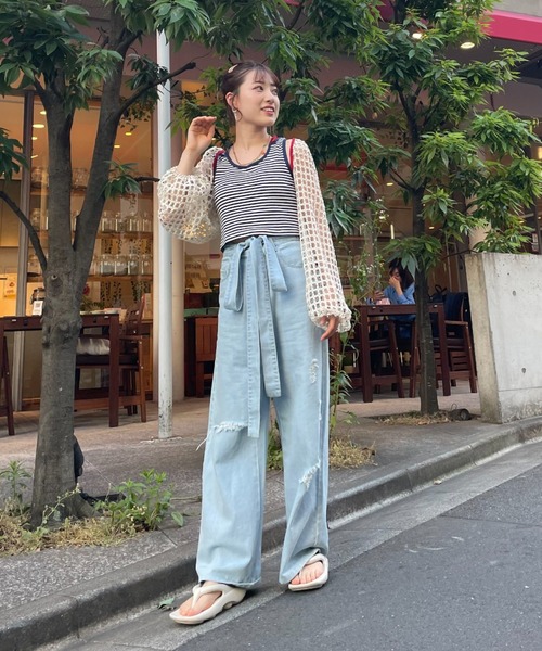 HELLO.SANFRANCISCO（ハローサンフランシスコ）の「【HELLO.SANFRANCISCO/ハローサンフランシスコ】フラワーレース配色ボレロ（カーディガン/ボレロ・レディース・ホワイト・FREE）」の21枚目の写真