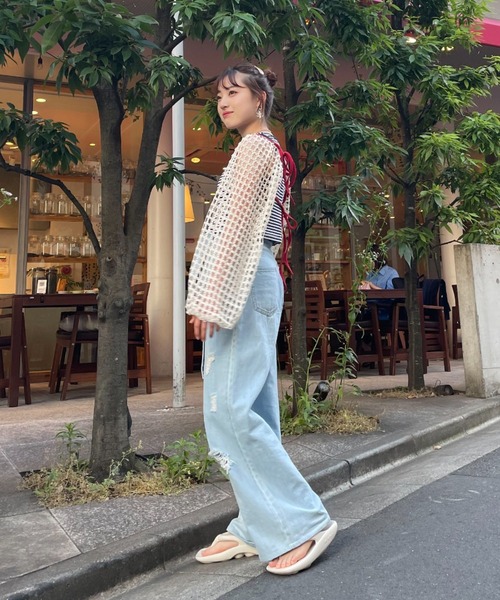 HELLO.SANFRANCISCO（ハローサンフランシスコ）の「【HELLO.SANFRANCISCO/ハローサンフランシスコ】フラワーレース配色ボレロ（カーディガン/ボレロ・レディース・ホワイト・FREE）」の22枚目の写真